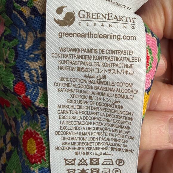 Mini Boden Girls Floral Embroidered Navy Blue Coat Size 9-10Y - Picture 9 of 10